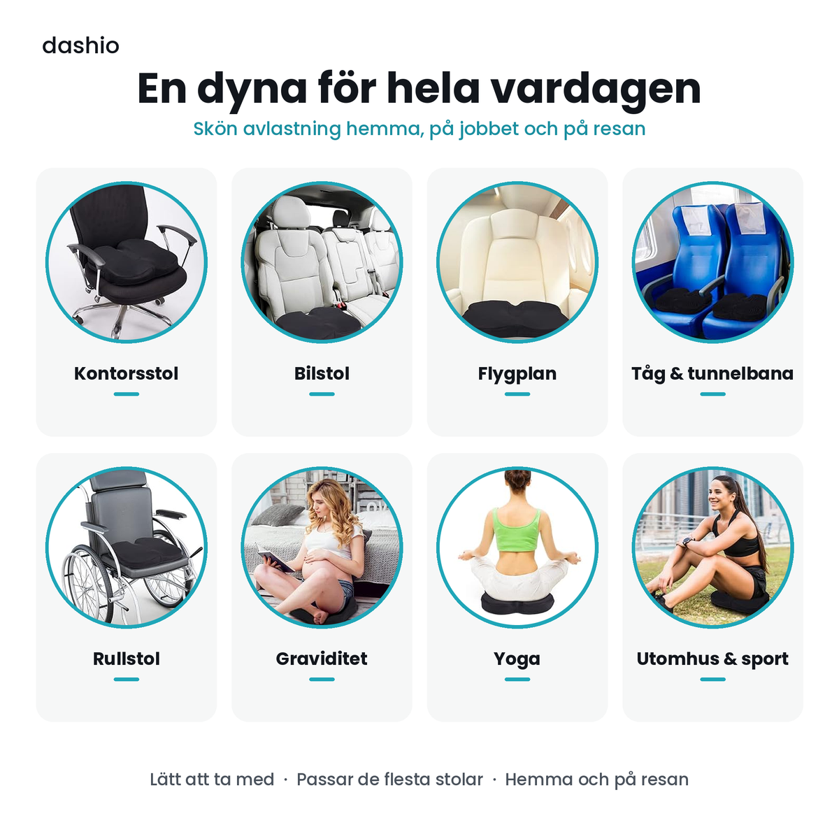 Ergonomisk sittdyna i memory foam